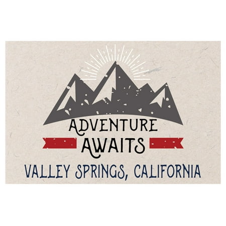 

Valley Springs California Souvenir 2x3 Inch Fridge Magnet Adventure Awaits Design