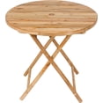thumbnail image 1 of Zero Emission World Ta-143 Bamboo Round Folding Bistro Table, Natural, 31.5X31.5X29.5, 1 of 4