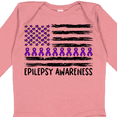 thumbnail image 4 of Inktastic Epilepsy Awareness Purple Ribbons and Flag Boys or Girls Long Sleeve Baby Bodysuit, 4 of 5
