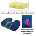 thumbnail image 6 of Memory Foam Back Lumbar & Coccyx Support Pillows Two Piece Set Sciatica & Pain Relief Seat Chair or Car Cushion With 18 Massage Points Navy Blue Khaki, 6 of 13