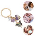 thumbnail image 4 of Unique Bargains 1 Pc Handbag Charms Keychains Flowers Butterfly Bag Accessories Purple, 4 of 5