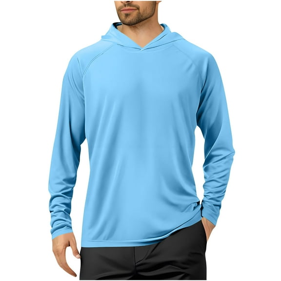 Besolor Men's UPF 50 Sun Protection Hoodie Shirts Long Sleeve Fishing Hiking Running Lightweight Quick Dry Hoodies
