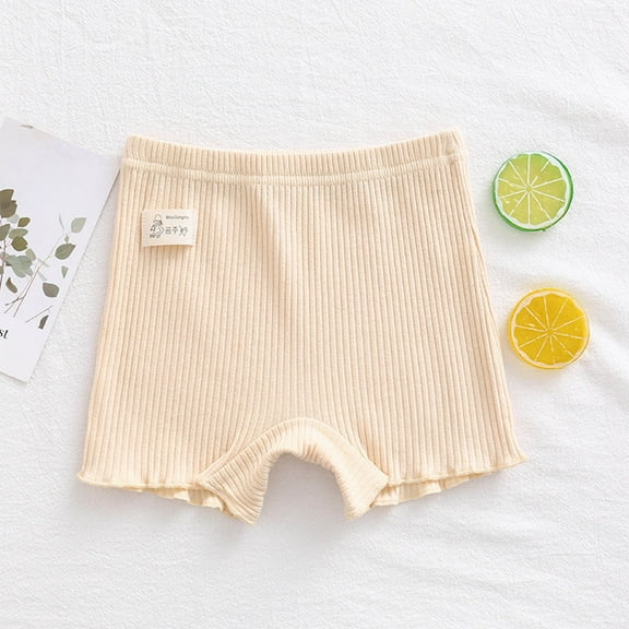 Ovbmpzd Ruffle Toddler Shorts Girls Cotton Beige Elastic Waist Bow Solid Shorts Pants for Boys 2 Years