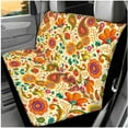 thumbnail image 3 of KUIFORTI Vintage Flowers 14 Pcs Auto Seat Covers Full Set Auto Center Console Armrest Pad Car Headrest Protectors Steering Wheel Cover Elastic Fabrics for Cars Sedans and SUVs, 3 of 7