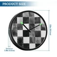 thumbnail image 3 of Indoor 12' Voice-Activated Luminous Decoration Wall Clock With LED Night Light Checkered Pattern, 3 of 8