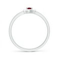 thumbnail image 2 of ANGARA Natural Floating Round Ruby Open Heart Promise Ring in 925 Sterling Silver for Women (Size-2.5mm) | July Birthstone, Birthday, Anniversary, Jewelry Gift for Women | Natural Ruby Ring, 2 of 8