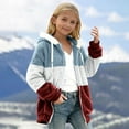 thumbnail image 2 of Kids Fleece Jacket For Girls Long Sleeve Hoodies Girls Half Zip Pullover Girls Winter Clothes Girls Coats Size 9-10 Years, 2 of 5