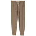 thumbnail image 5 of Men's Pajama Lounge Pants Comfortable Casual Lightweight Solid Color Pajama Pants with Drawstring with Pockets Sleep Pajama Pant Baggy Relaxed Fit Elastic Waist Button Fly Pajama Bottoms,Brown 3XL, 5 of 7