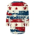 thumbnail image 4 of Kezqiaxn 4Th Of July Women's Tops Summer Fashion Clothing Crew Neck 3/4 Sleeve Work Shirt Blouses Plus Size Clothes for Women, 4 of 5