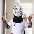 thumbnail image 3 of Funny Prank See Through Netting Hood With Print – Unique Accessory Hat Mask Toys, 3 of 7
