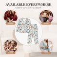 thumbnail image 7 of Lsque Eiffel Tower Pattern Long Sleeve Pajama Set for Women - Soft 2-Piece Sleepwear and Loungewear Set with Pockets, Comfy Nightwear-Small, 7 of 7