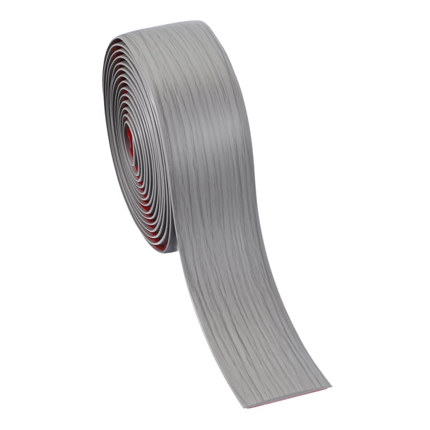 Tira de Transición de Piso Autoadhesiva Uxcell Vinilo Divisor Plano Nuevo Grano de Madera Gris 10 FT x 2"