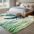 thumbnail image 5 of Vintage Ocean Washable Living Room Rugs 5'x8', Sea Turtle Starfish Seagrass Compass Nautical Low Pile Throw Large Area Rug Non-Slip Sturdy Edge Binding Carpet for Living Room Kitchen Office, 5 of 9