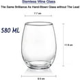 thumbnail image 4 of Stemless Wine Glasses, Laser Cold Cutting Process, Ultra-Thin Smooth Rim, Tritan BPA-Free Plastic, Top-Rack Dishwasher-Safe, Set of 4, 20 Ounces, Clear, 4 of 8