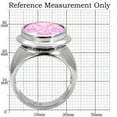 thumbnail image 2 of Silver Womens Ring Rose Pink High polished (no plating) 316L Stainless Steel Ring with AAA Grade CZ in Rose TK118, 2 of 5