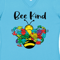 thumbnail image 4 of Inktastic Autism Awareness Bee Kind Women's V-Neck T-Shirt, 4 of 5