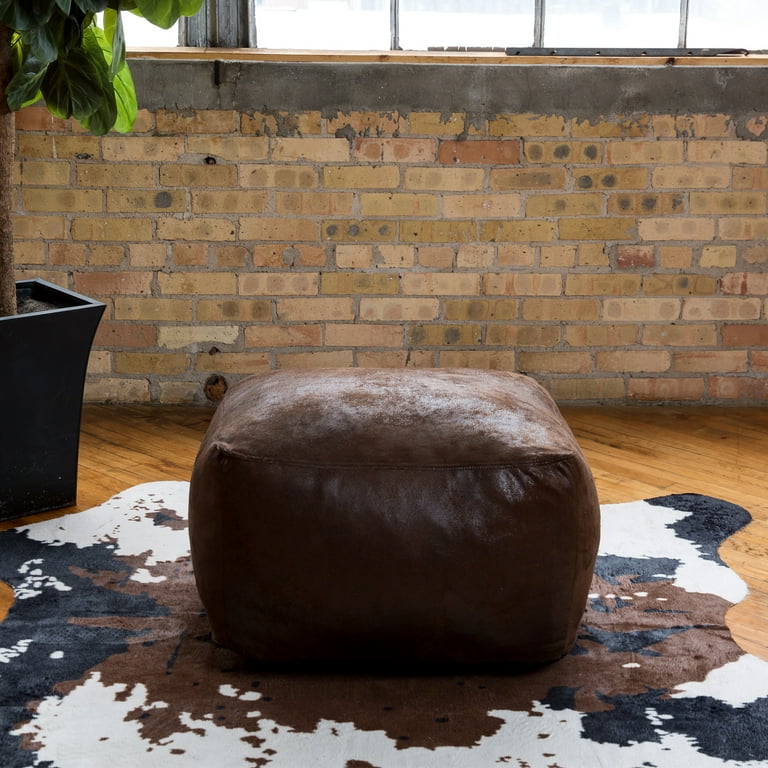 Big Joe Nestle Ottoman - Vegan Leather Chair Ottoman - Walmart.com