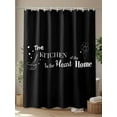 thumbnail image 4 of Black Kitchen Small Stall Shower Curtain, Waterproof Shower Curtains for Bathroom, Spring Floral Love Heart Washable Fabric Cloth Bath Curtain for Bathtub Decoration with Hooks 36x72 Inches, 4 of 6