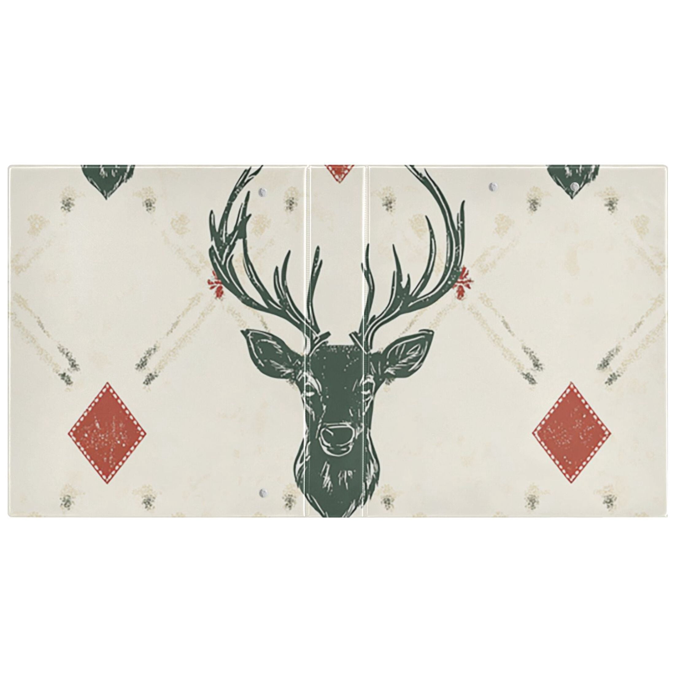 Christmas Deers 3 Ring Binders 1.5 inch Hardcover File Folders with Interior Pockets A4 Size Organizer for School Office Hospital