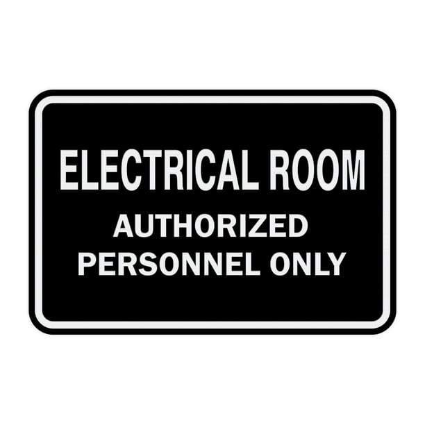Classic Framed ELECTRICAL ROOM AUTHORIZED PERSONNEL ONLY Sign (Black