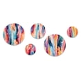 thumbnail image 3 of Designart "Infusion Of Electric Swirls In Pink And Blue" Abstract Round Wall Art Set Of 5 - Multicolor Modern Living Room Wall Metal Art Set, 3 of 6