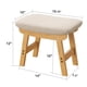 thumbnail image 3 of Taburetes otomanos, taburete pequeño otomano y reposapiés, taburete de madera, reposapiés para sofá, asiento adicional para sala de estar, entrada, oficina, 3 of 10