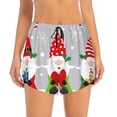 thumbnail image 2 of Balery Merry Christmas Gnome1 Pantalones cortos deportivos para mujer con forro y dos bolsillos, elásticos, para entrenamiento, gimnasio, yoga-X-Large, 2 of 7