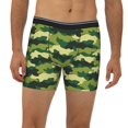 thumbnail image 2 of Men'S Boxer Briefs, Camo Green Classic Soft And Breathable Mens Underwear Boxer Briefs With Widen Waist, 2 of 2