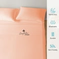 thumbnail image 4 of Couture Charm Hotel Luxury 500-TC Peruvian Pima Cotton RV-Short-Queen Size 4-Pcs Sheet Set Fits Upto 27-30" Deep Pocket (Stripe, Peach), 4 of 4