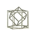 thumbnail image 1 of Sculpture Abstraite en Cube de Métal en Finition Argent, 1 of 1