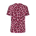 thumbnail image 3 of Rocae Rose Leopard Print for Breathable Men's Baseball T-Shirt Fashionable Casual Baseball Jersey, Moisture-wicking Sportswear Large, 3 of 9