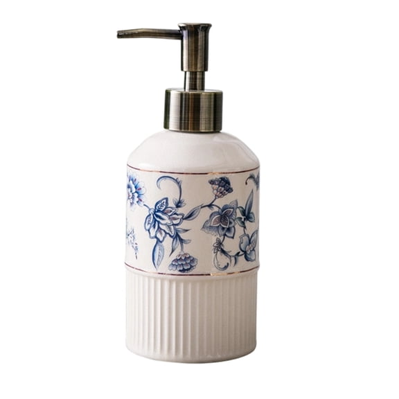 Taeuda Decorative Ceramic Liquid Soap Dispenser Antique Design Lotion Holder Bottle
