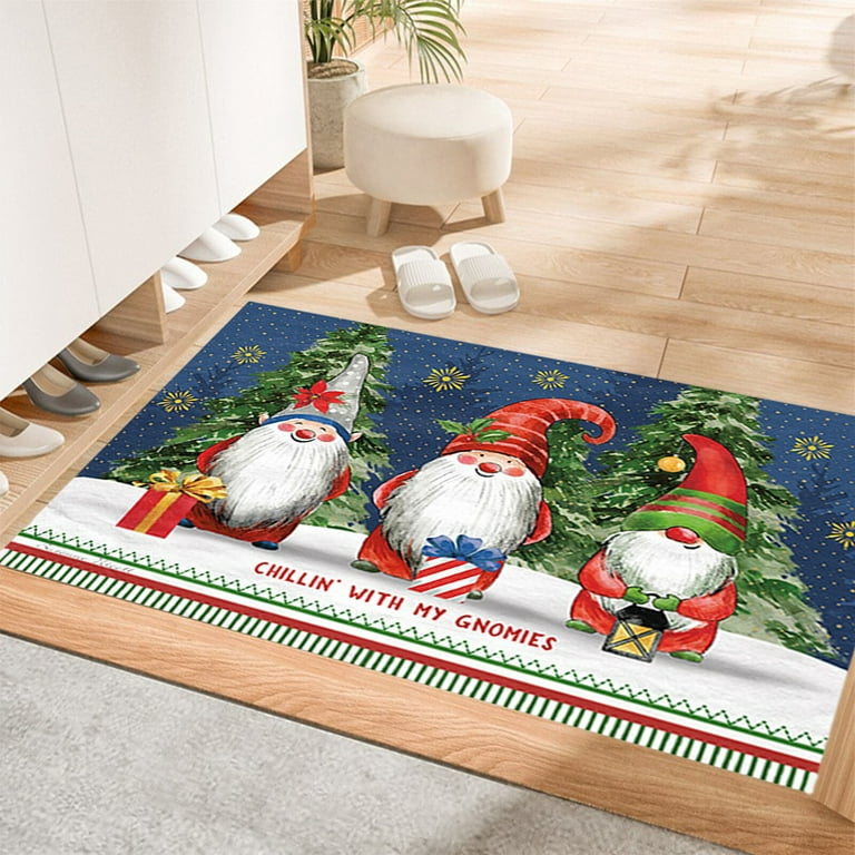 1pc Christmas Kitchen Carpet And Mat, Christmas Gnome Gingerbread Car Wood  Grain Slip-resistant Comfortable Washable Floor Mat, Suitable For Kitchen  Sink Area And Christmas Farmhouse Kitchen Decor