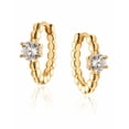 thumbnail image 1 of Aretes Con Diamante Hexagonal Elegante, 1 of 4
