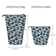 thumbnail image 2 of Lsque Angry Shark Pattern Telescopic Pencil Bag Pen Holder Stationery Case, Stand-up Retractable Transformer Bag Organizer, 2 of 6