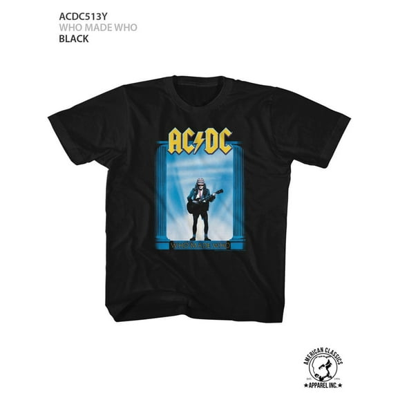 american classics acdc who made who black child unisex t-shirt