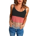 thumbnail image 2 of Gibobby Mujeres Verano Rayas Halter Tank Tops Loose Casual Sin mangas Camisas Camis(Negro,G), 2 of 5