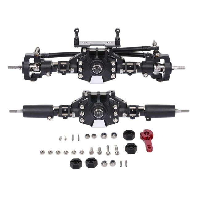 Eje Trasero CNC para Piezas Axial SCX10 II 90047 RC Crawler Accessoires Hugo Eje de coche de oruga RC