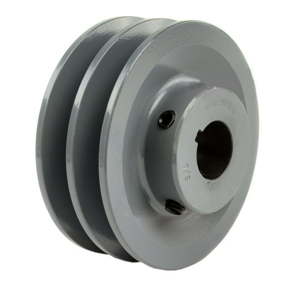 Masterdrive 2AK41-7/8 Cast Iron 4" Dual Groove Pulley for Belt A Section 4L fits 7/8" Shaft