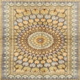 thumbnail image 1 of Ahgly Company Indoor Square Traditional Copper Brown Persian Area Rugs, 10' Square, 1 of 6