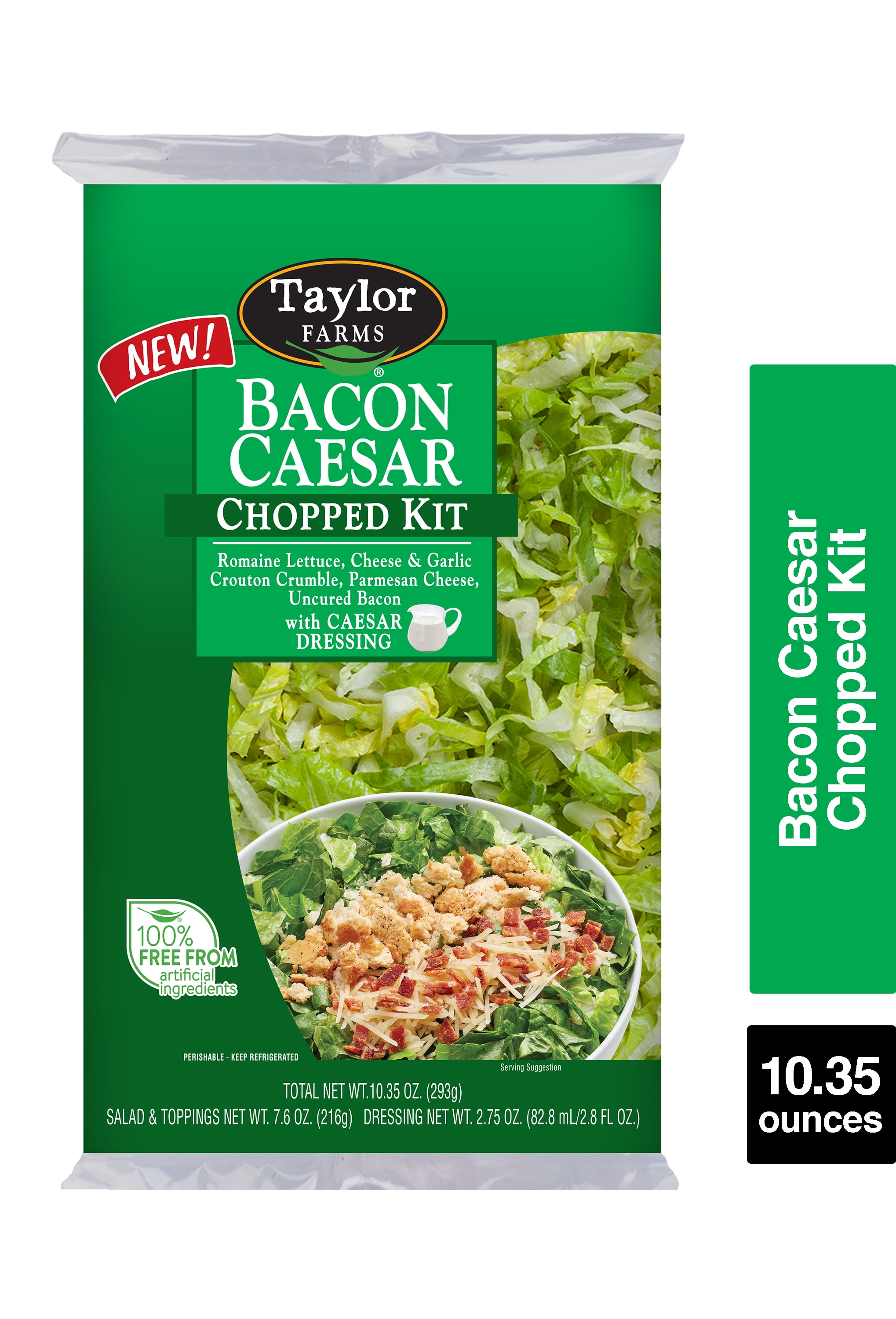 Taylor Farms Bacon Caesar Chop Salad Kit Walmart Com