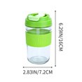 thumbnail image 3 of Vaso de paja portátil de vidrio 550ml | Tapa directa y de pajita de doble uso | Doble capa aislada a prueba de fugas | Colores Macaron Naranja Marrón Morado Verde | Soporte para teléfono, 3 of 6