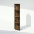 thumbnail image 4 of Furinno Basic 4-Tier Corner Multipurpose Standing Shelf, Amber Pine, 4 of 4