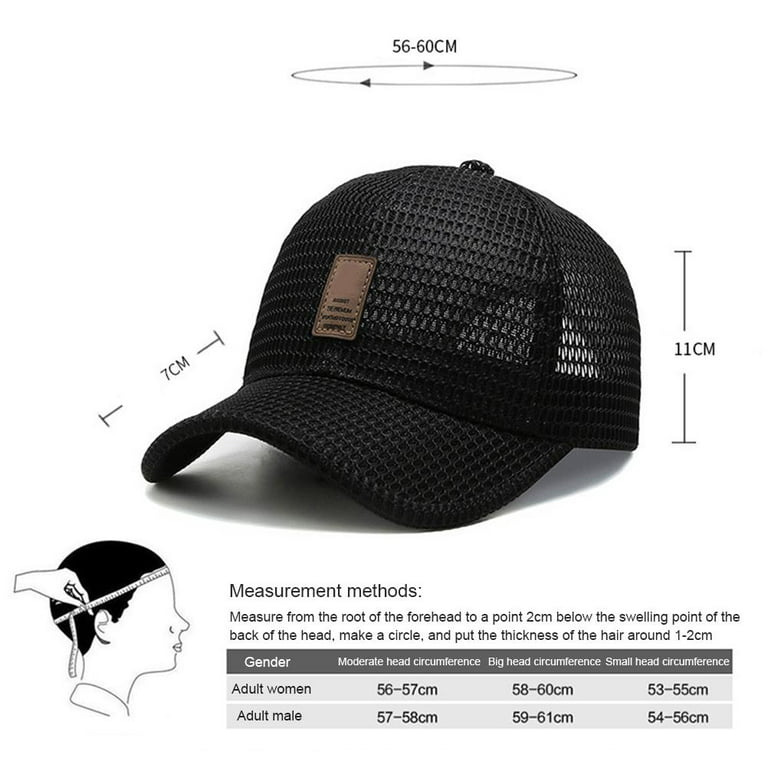Men's Simple Baseball Cap Unisex Breathable Golf cap Fashionable Sweat Work  Mesh Cap Sports Outdoor Hat For Men Women 