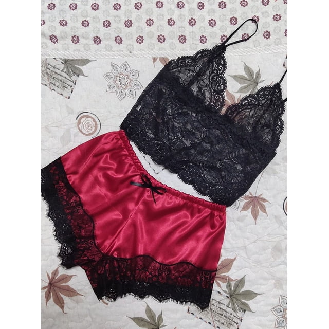 Pijama de encaje Conjunto de pijama de encaje elegante y cómodo para estar en casa.