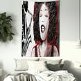 thumbnail image 4 of African Tapestry, African American Girl Singing with Saxophone Player Popular Sound Design, Wall Hanging for Bedroom Living Room Dorm Decor, 60W X 80L Inches, Black Pale Grey, by Ambesonne, 4 of 5