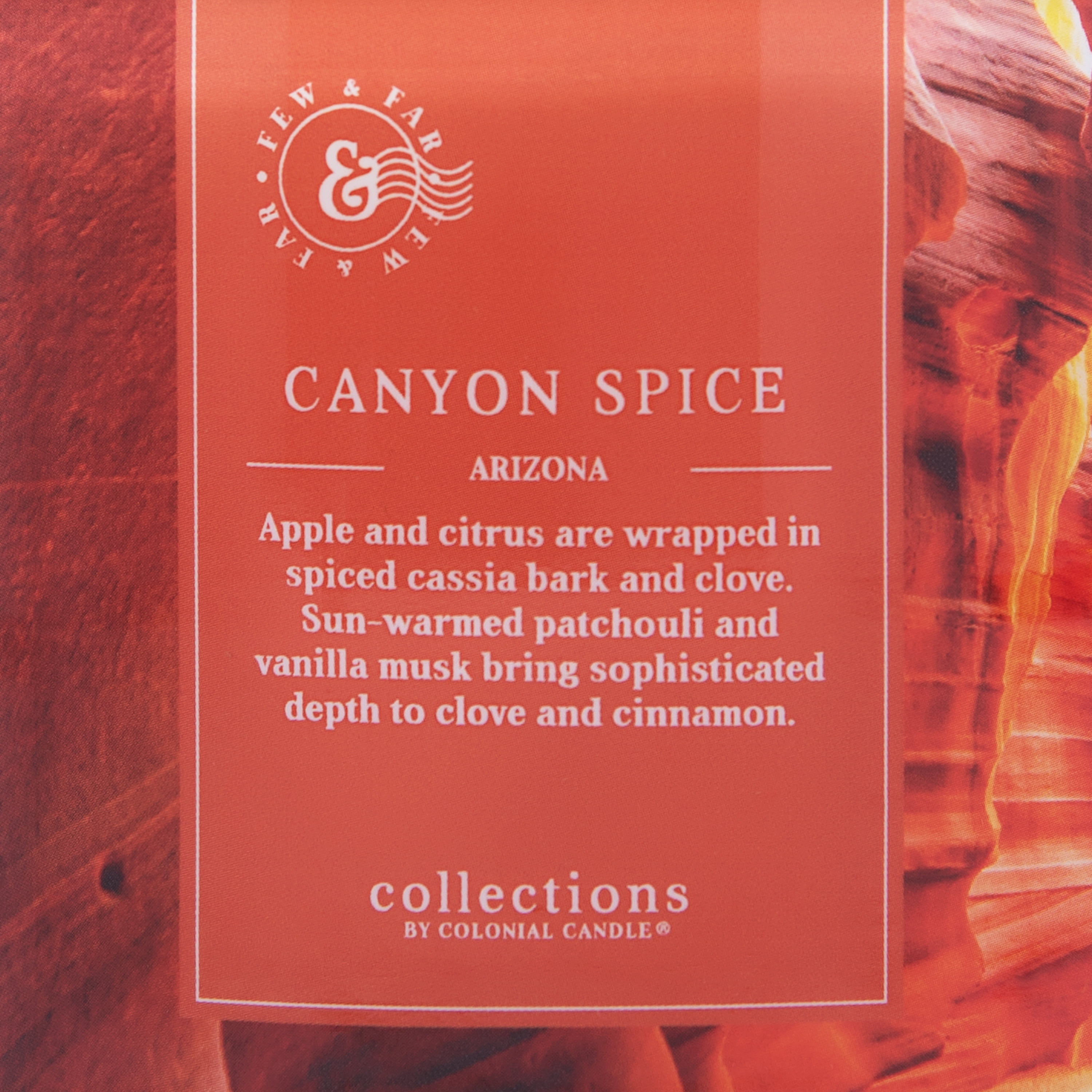 Colonial Candle Canyon Spice 14.5Oz, 3 Wick Candle, Orange