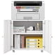 thumbnail image 4 of QinaQin Mesa grande metálica para impresora con repisa ajustable y ruedas con seguro, ideal como gabinete móvil para archivo o impresora 3D, 4 of 8