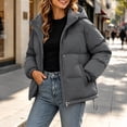 thumbnail image 6 of Xdegoge Womens Puffer Jacket Zip Up Thick Insulated Quilted Padded Winter Coat with Pockets Cold Weather Warm Hooded Outerwear,Sizes M-4Xl, 6 of 7