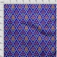 thumbnail image 4 of oneOone Cotton Cambric Royal Blue Fabric Asian Floral Sewing Fabric By The Yard Printed Diy Clothing Sewing Supplies 42 Inch Wide, 4 of 4